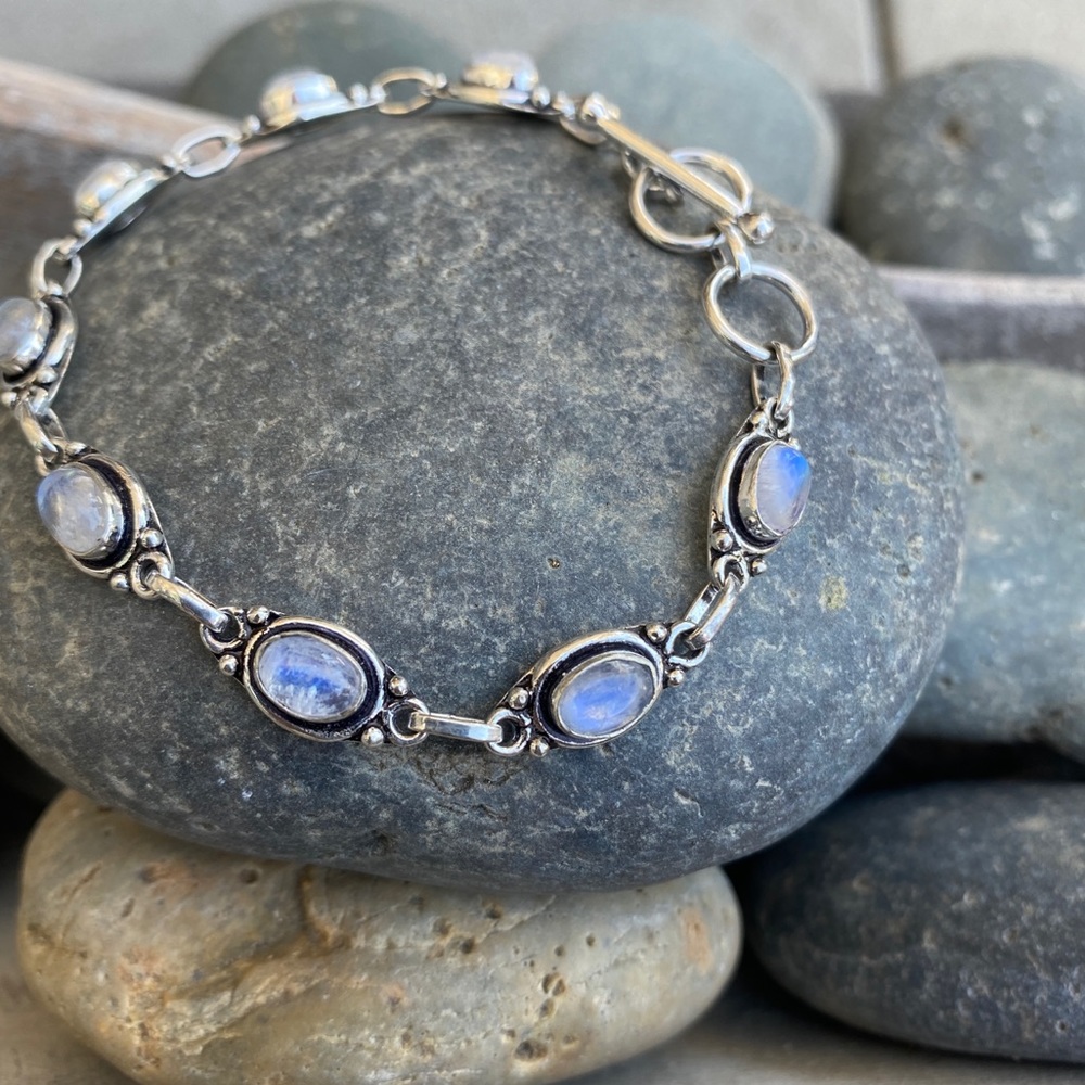 Sundance moonstone bracelet sterling silver stone gemstone tennis birthstone gem - Picture 5 of 10